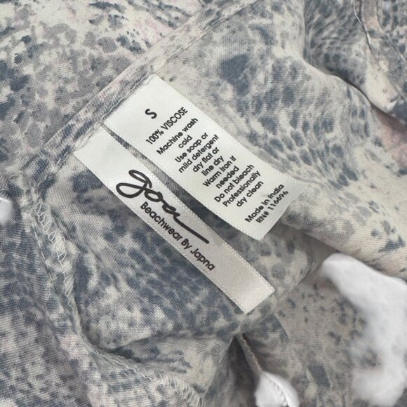 GOA Beachwear By Japna Boho-Style Snake Print Dress Spaghetti Strap Pom-pom Hem - Picture 4 of 7